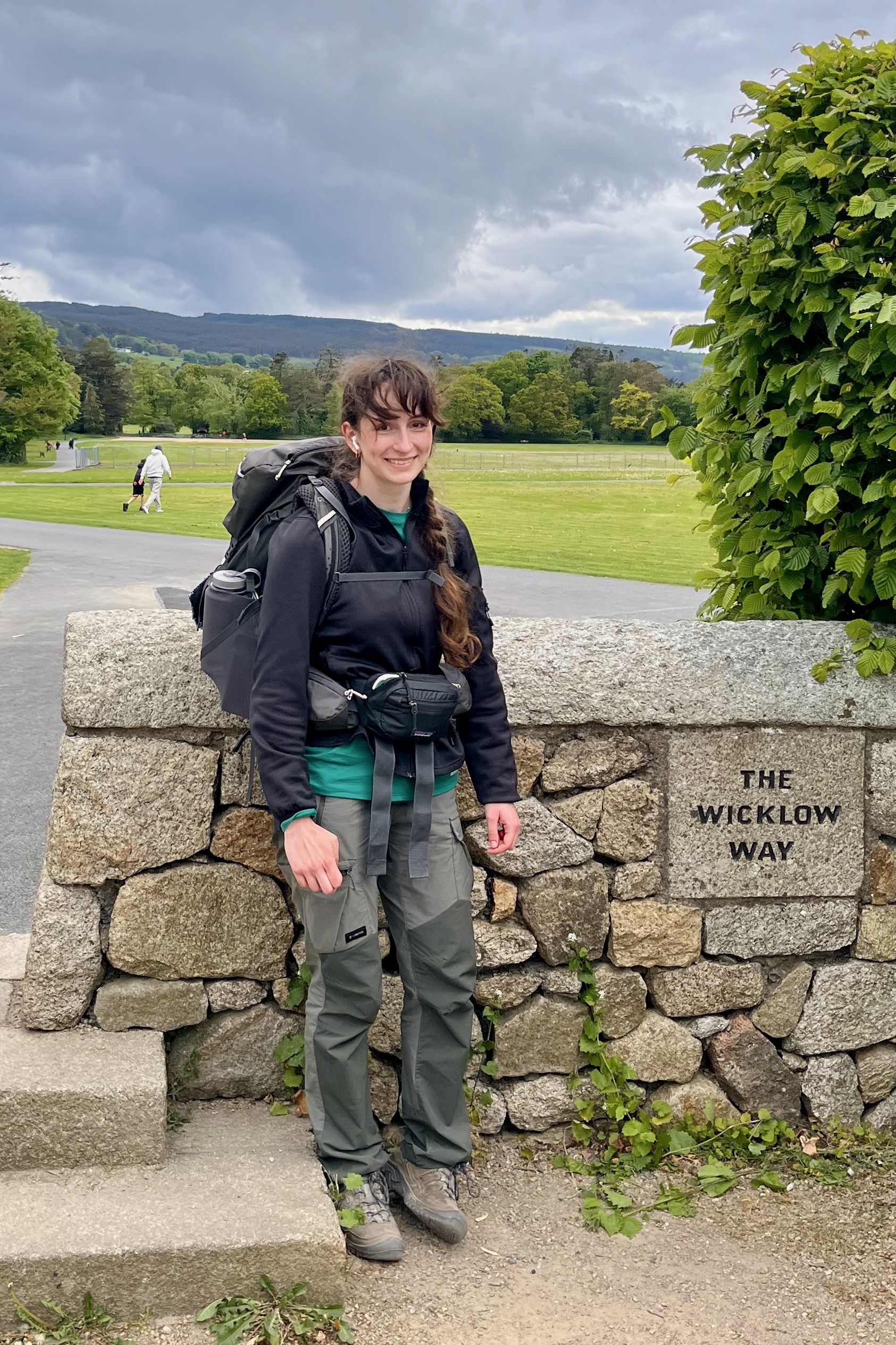 Student ambassador wearing hiking clothes