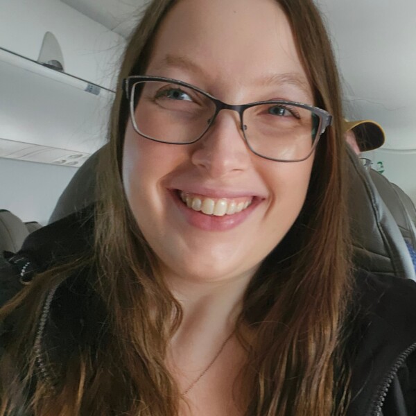student ambassador photo on airplane