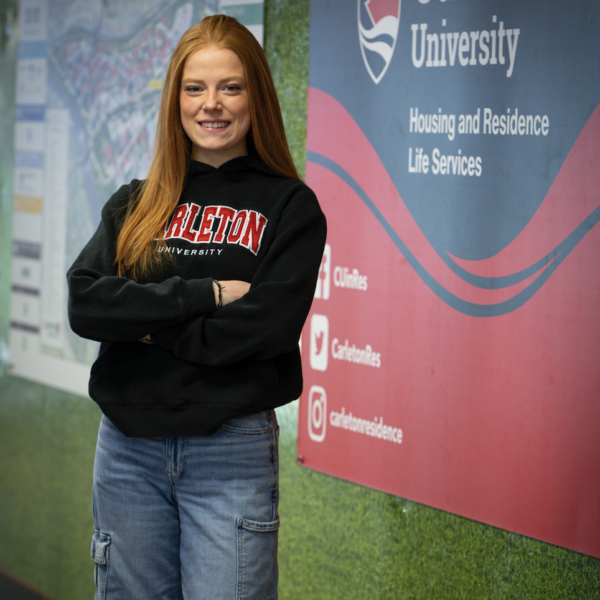 FASS Student Ambassador with Carleton sweater