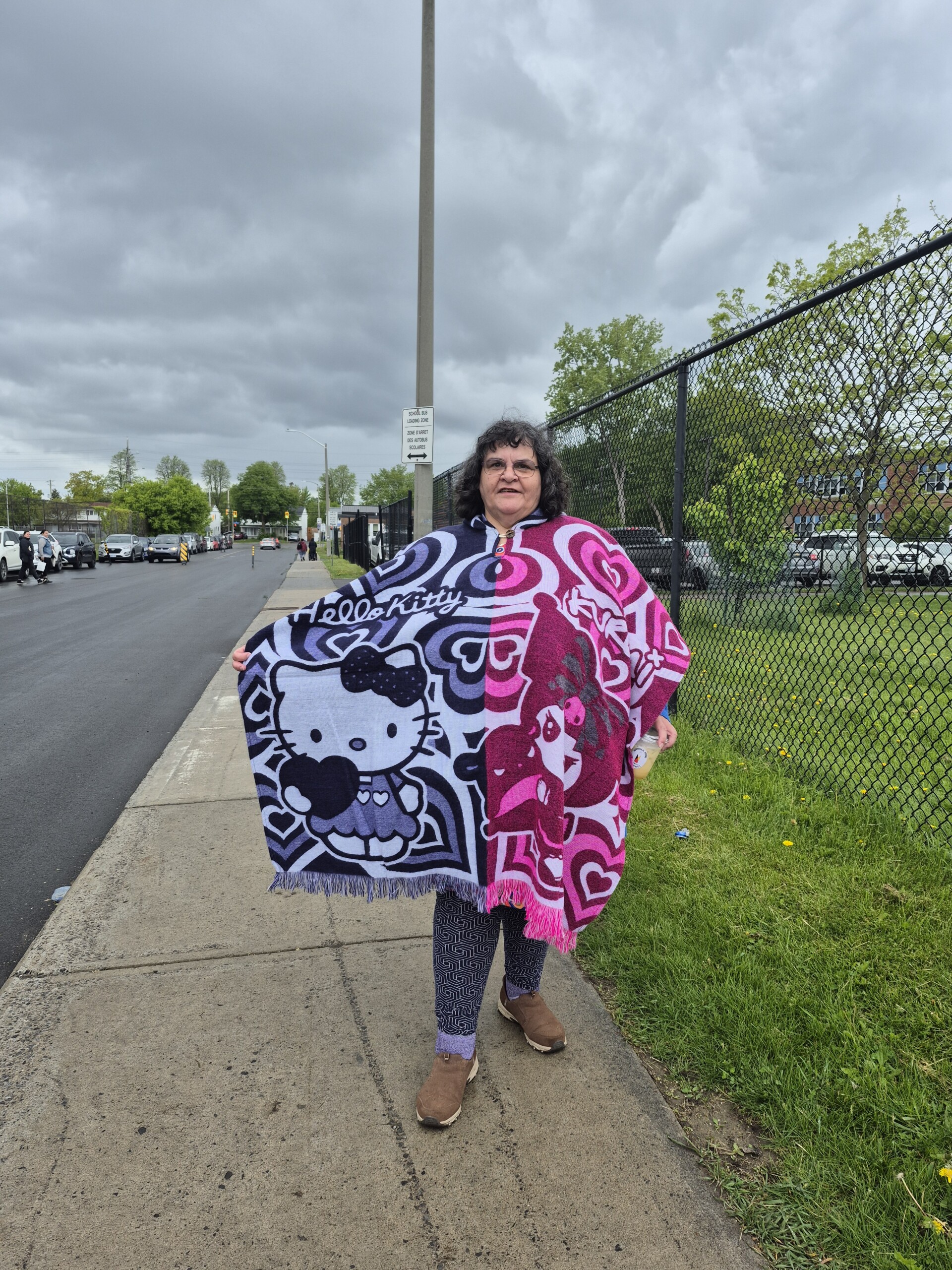Student ambassador with hello kitty poncho