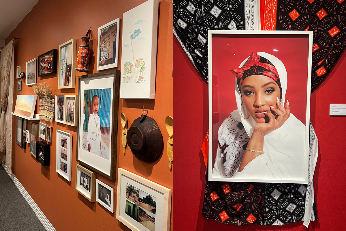Framed portrait photography of members of the Somali-Canadian community.