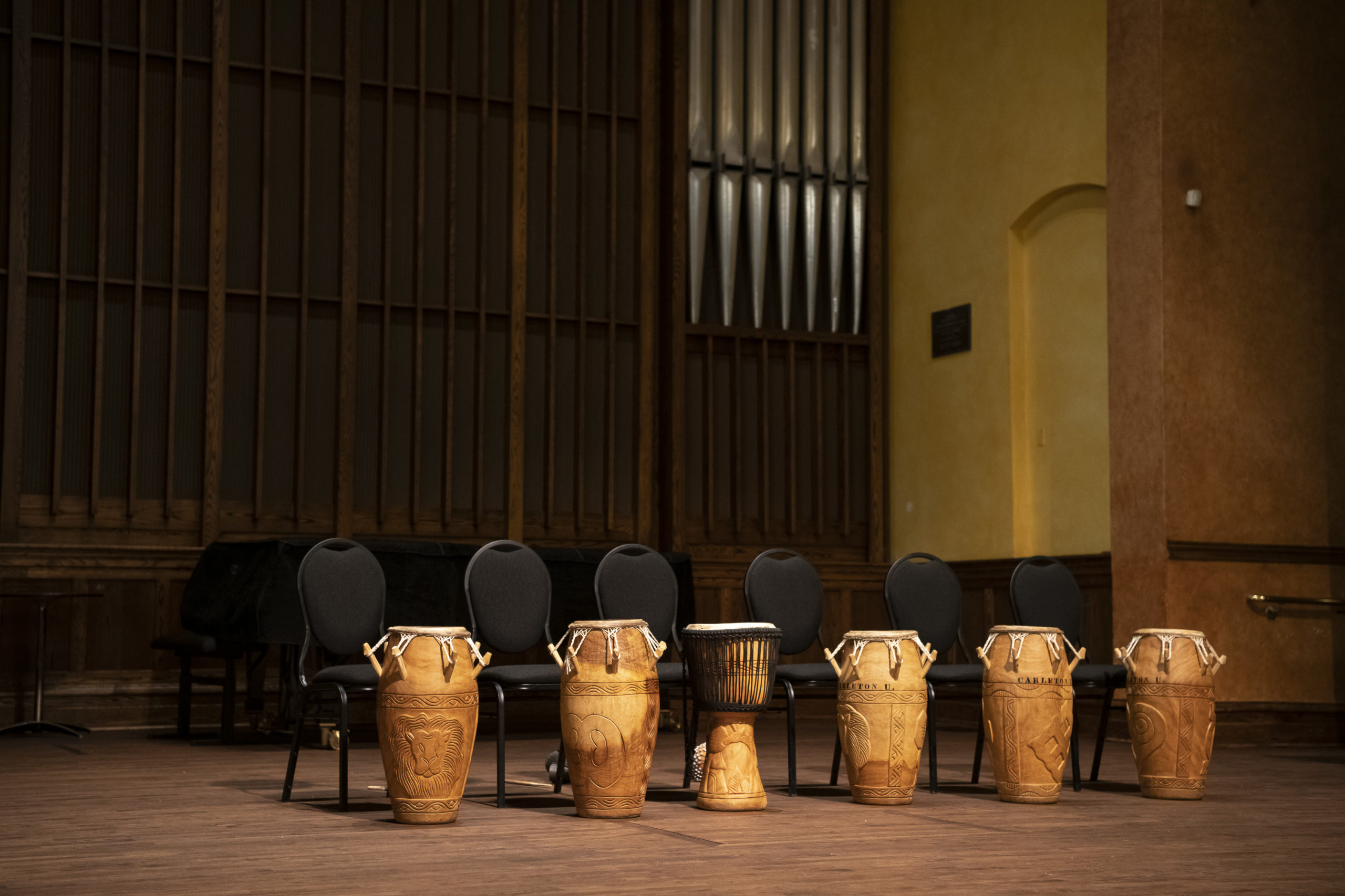 A row of drums