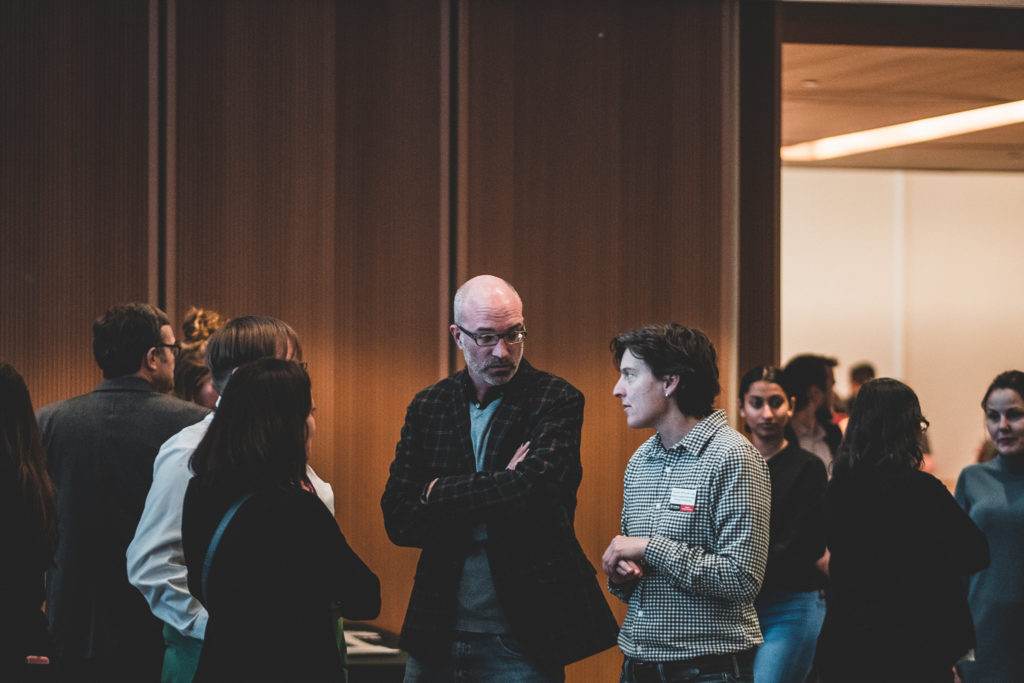 profs and students mingle