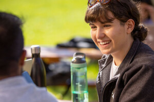 two students chatting