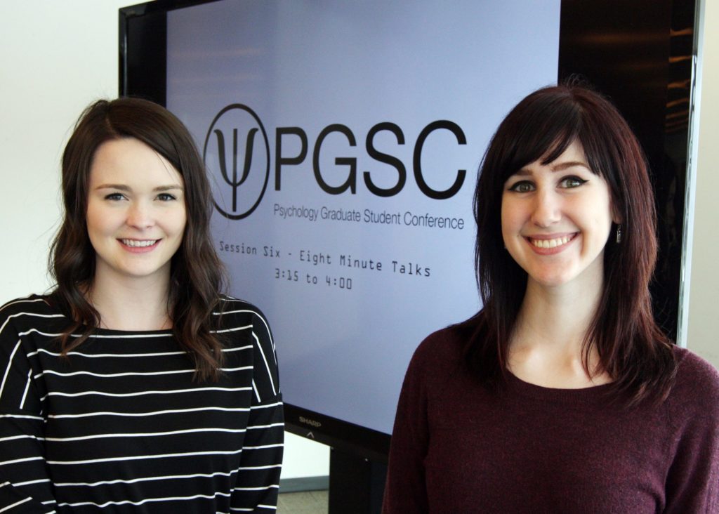 Mary Ritchie (L) and Melissa Salmon (R), organizers of the first Psychology Graduate Student Conference.