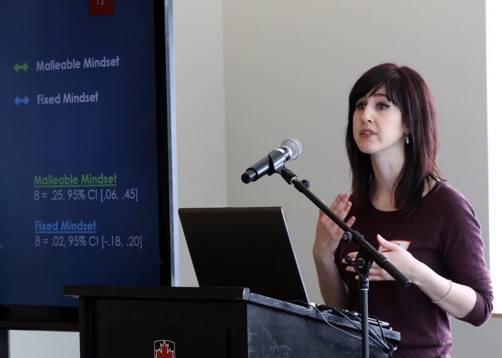 Melissa Salmon presenting her research titled, “Moving Disordered Gamblers Toward Change