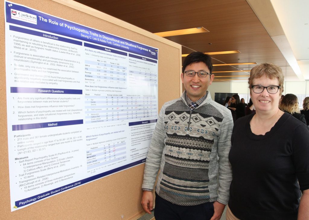 Seung Lee (left) with his supervisor, Dr. Adelle Forth (right)
