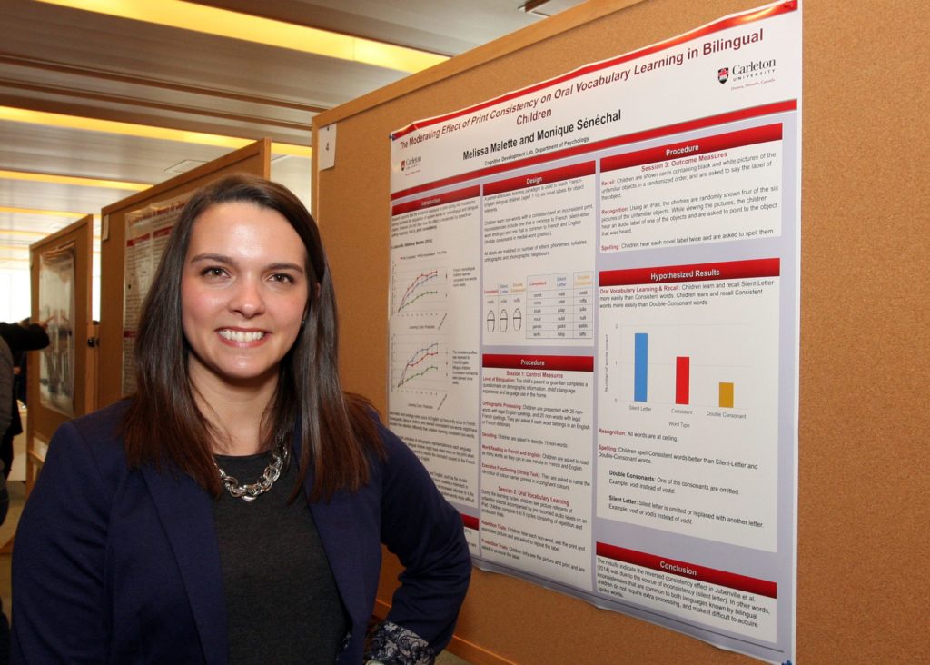 Melissa Malette “The Moderating Effect of Print Consistency on Oral Vocabulary Learning in Bilingual Children.”
