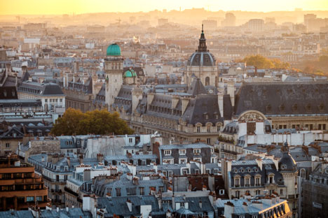 Notre-Dame Cathedral and Sorbonne University.  Paris, France.
