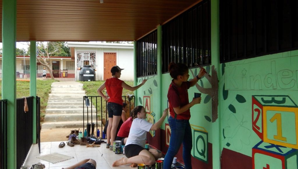 painting a school