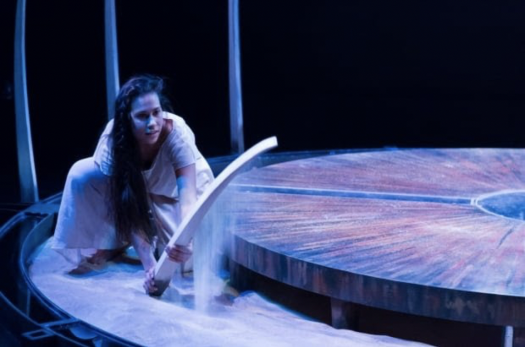 Aria Evans as she dances in dance theatre show Finding Wolastoq Voice. Submitted by Andre Reinders