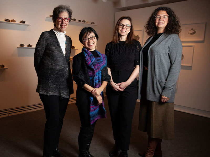 (From left to right) Profs. Ruth Phillips, Ming Tiampo, Birgit Hopfener, Carmen Robertson