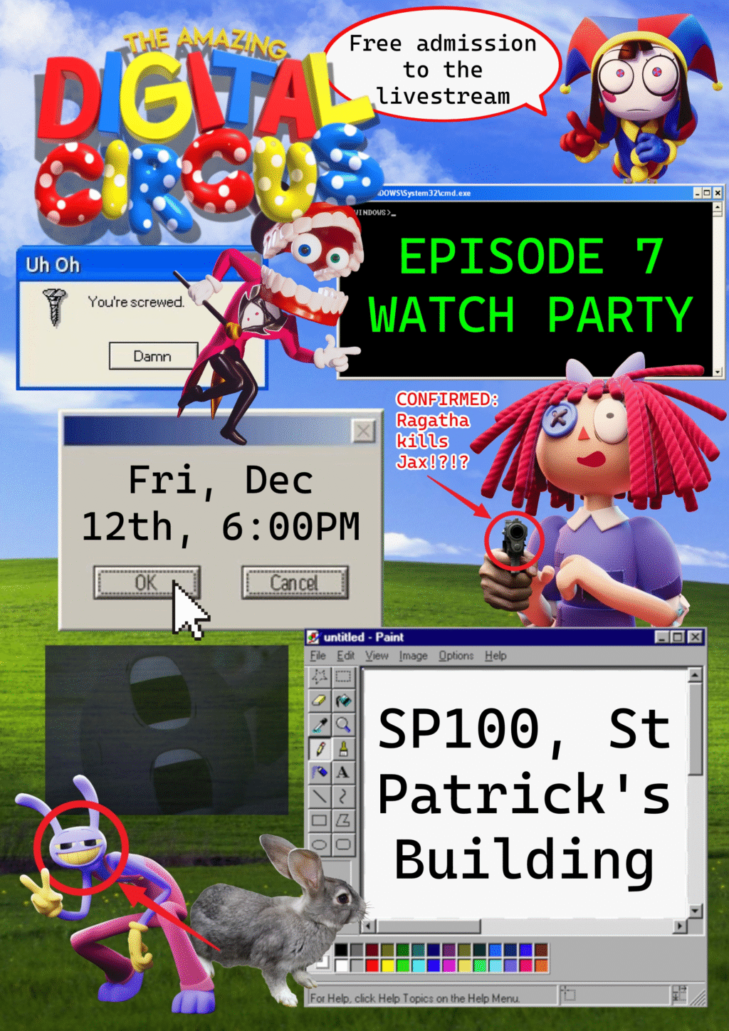 Poster for Amazing Digital Circus Watch Party
