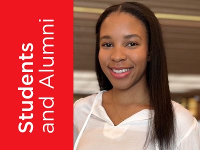 Student and Alumni News with photo of Shadea Nance