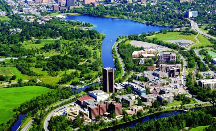 aerial view of the Carleton University campus