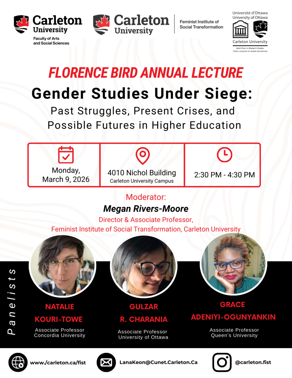Associate Professors Natalie Kouri-Towe, Gulzar R. Charania, Grace Adeniyi-Ogunyankin