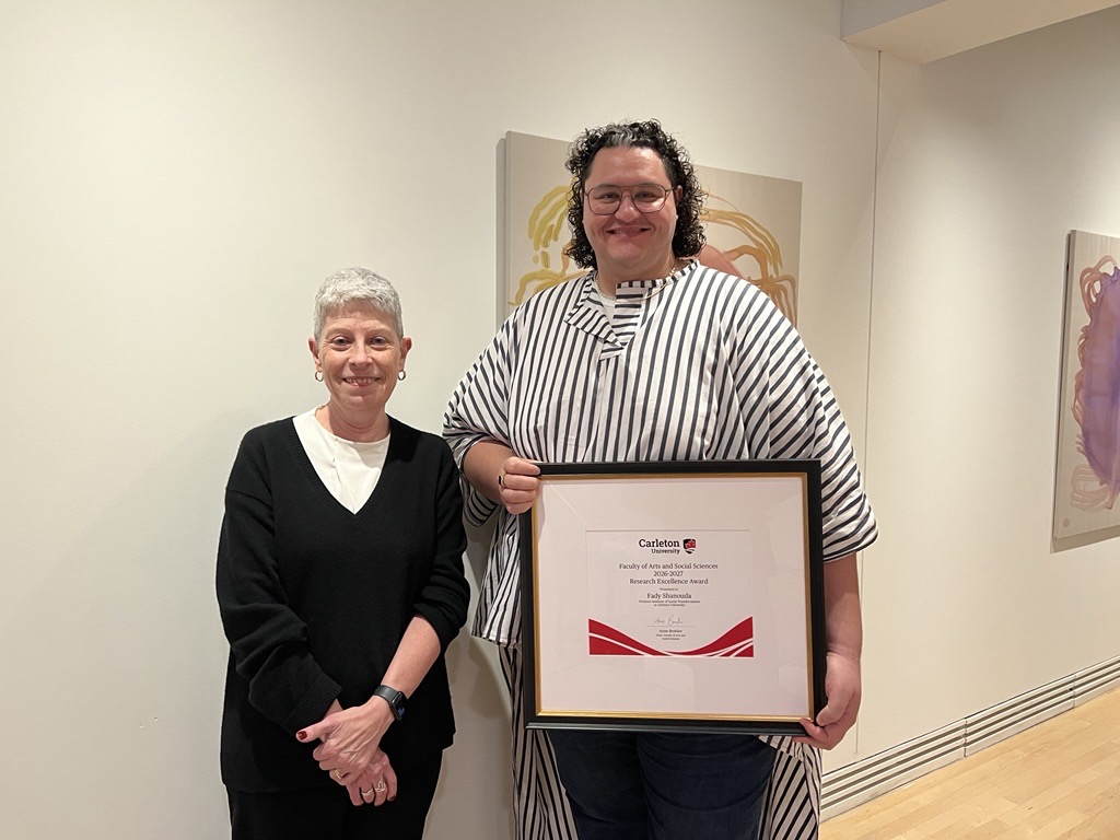 Fady Shanouda and Anne Bowker (Dean of FASS)