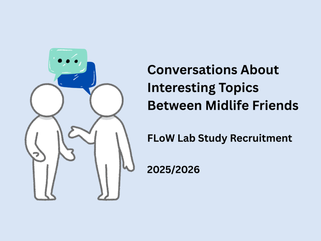 Conversations about interesting topics between midlife friends banner