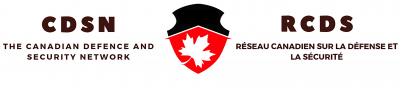 Canadian Defence and Security Network logo, featuring a maple leaf in the centre