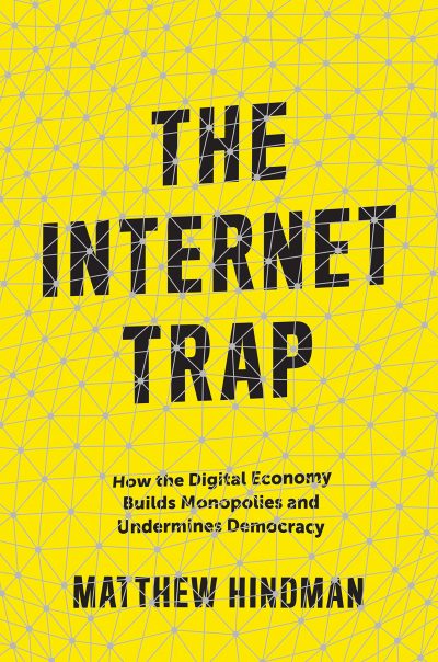 The Internet Trap book cover is bright yellow