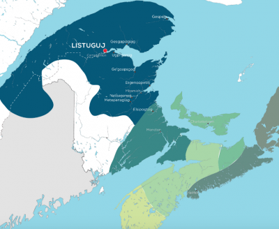 Listuguj First Nations Map