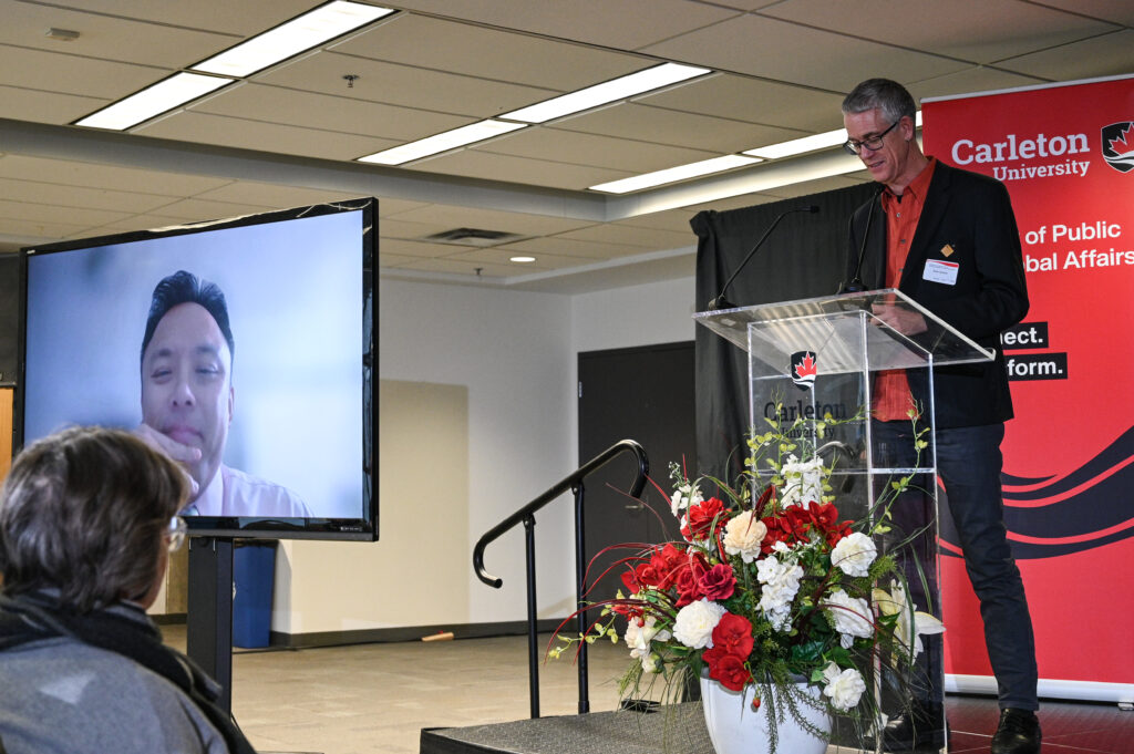 Peter Andrée on stage during the 3ci Panel on Research for Community Innovation