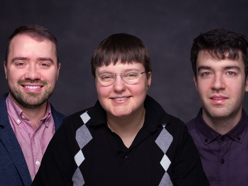 Philippe Boucher, Kate Ellis and Simon Kuttner, 2025 Vanier Scholarship Winners