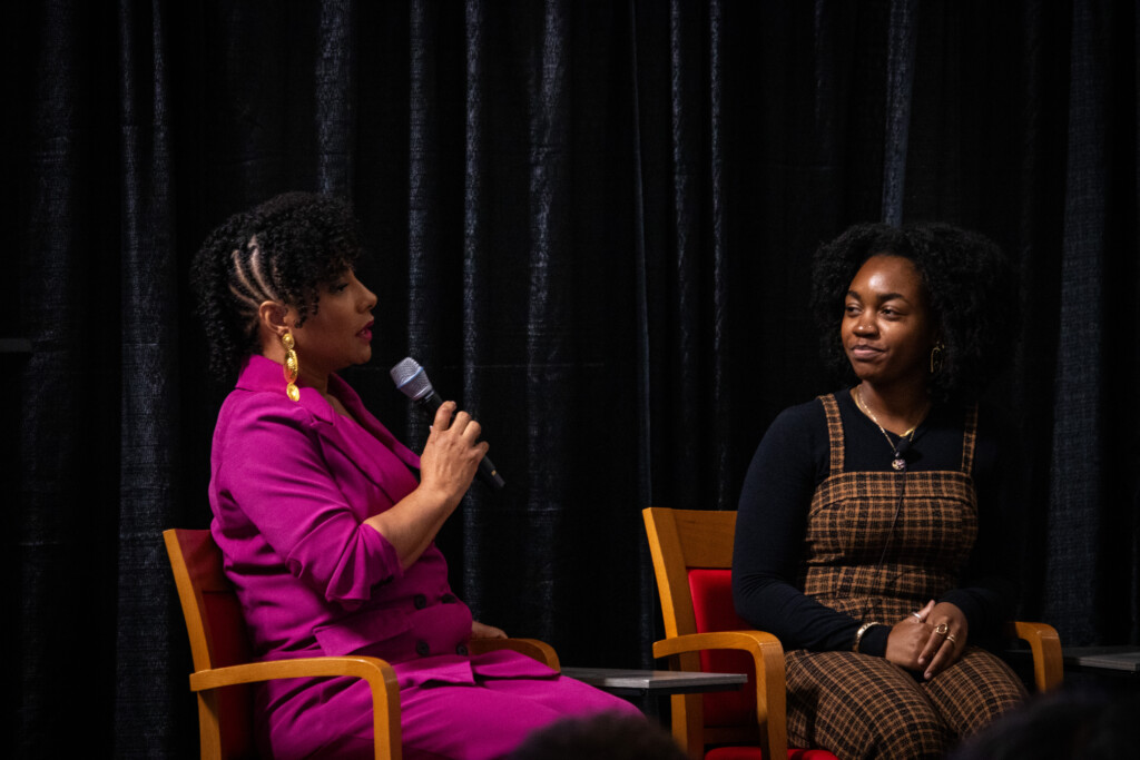 Camille Dundas on stage during the 2025 Shadd Cary Lecture