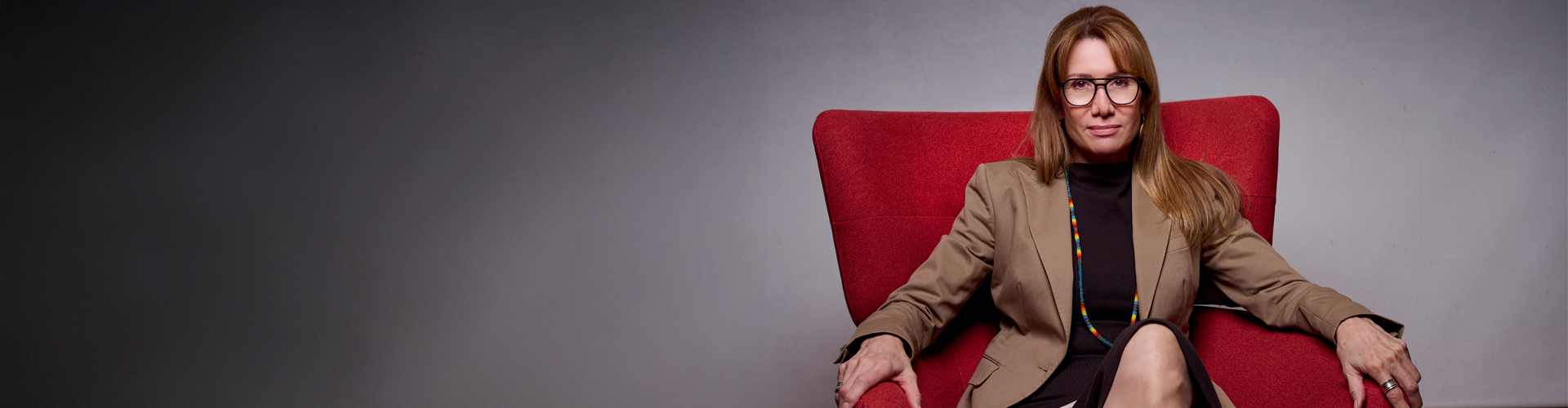 Black and white portrait of Andrea Chandler