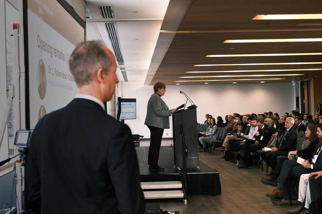 Provost Pauline Rankin speaks during the Energy Modelling Hub Annual Forum