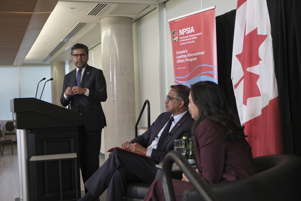 MP Yasir Naqvi at the podium