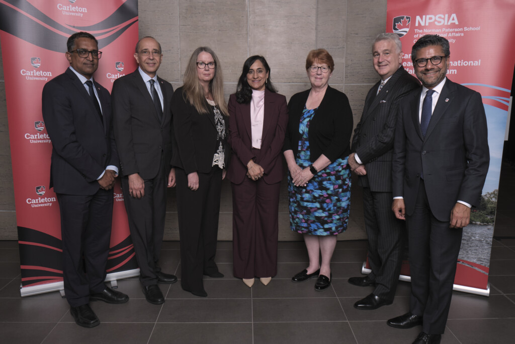 Teddy Sammy, Rafik Goubran, Mary Francoli, Minister Anand, Pauline Rankin, Nik Navos, and Yasir Naqvi