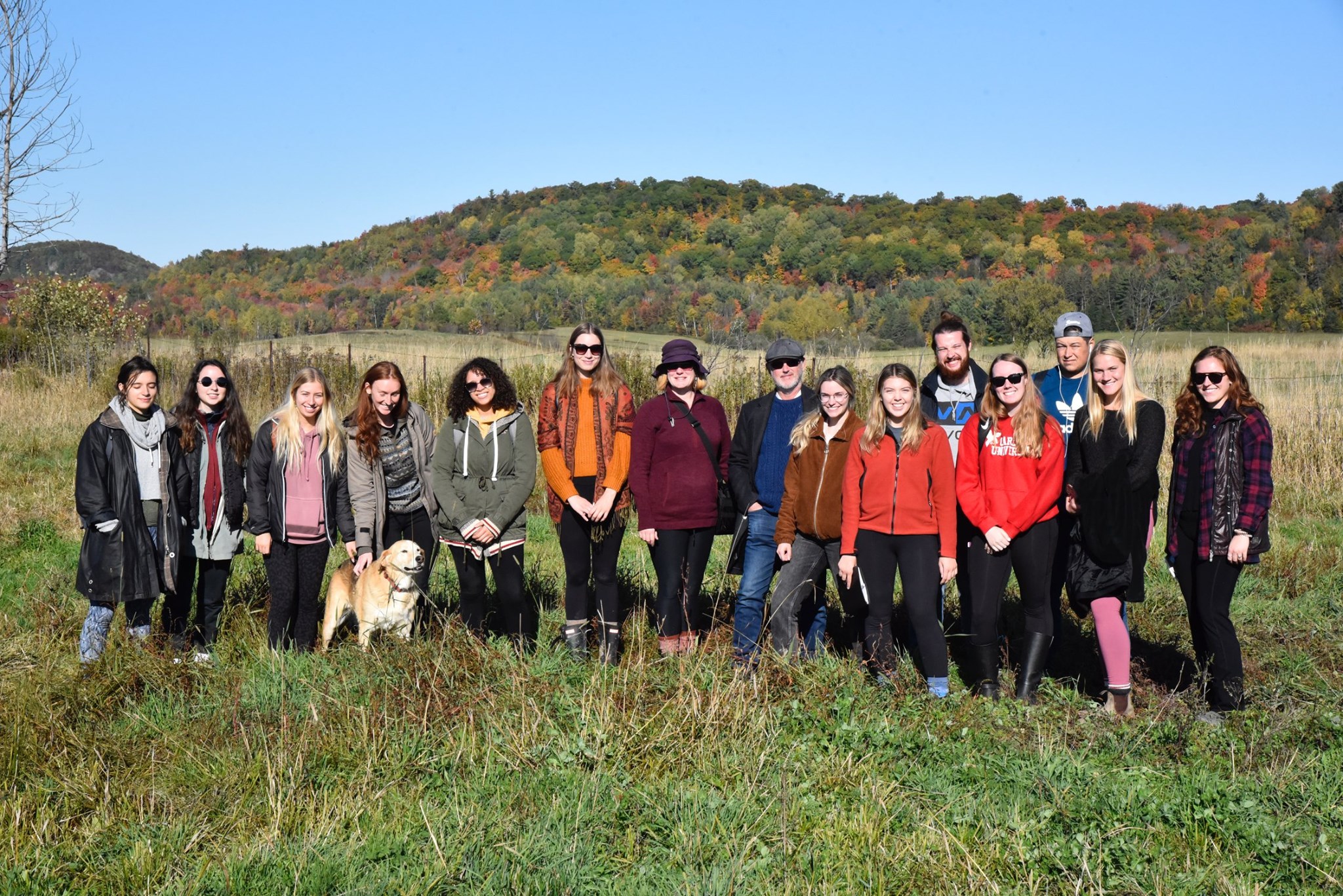 Group photo of students in course