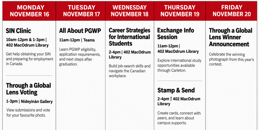 image of schedule details below