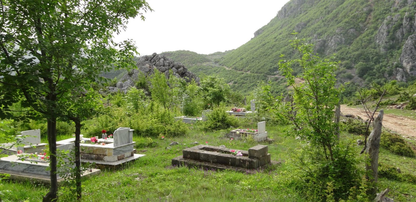 a Moslem cemetery along the Via Egnatia