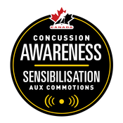 Concussion Awareness Phone App Icon: Words reading concussion awareness