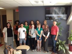 BHSc summer students 2015 - group with Sue and Edana