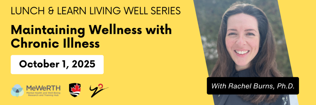 Banner with the presenter's profile photo and the title: Maintaining Wellness with Chronic Illness