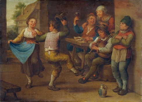 painting of people dancing