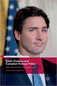 Justin Trudeau and Canadian Foreign Policy Book Cover with profile photo of smiling Justin Trudeau