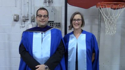 Mike McLaughlin and Jane Freeland at graduation