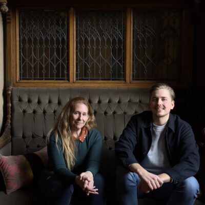  Jennifer Evans (left) and Elliot Johnston (right). Photo courtesy of Mansfield College.