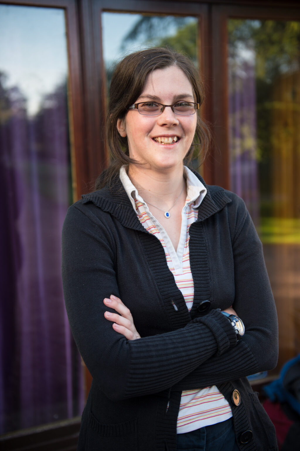 Sarah Hogenbirk standing.