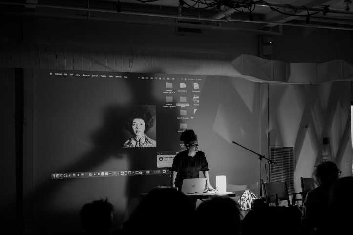 Katherine McKittrick speaking on stage