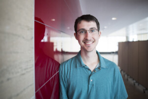 Evan Jones standing in hallway