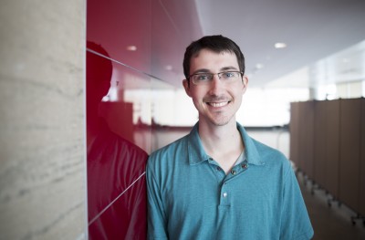 Evan Jones standing in hallway