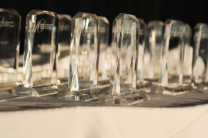 picture of the Capital Educator Award trophies
