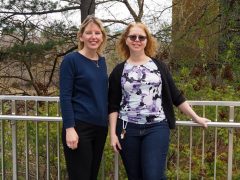 Darlene Moss and Tanya Schwartz standing outside
