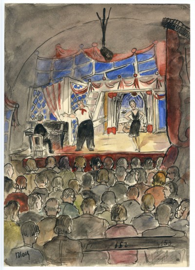 Cabaret scene illustrated
