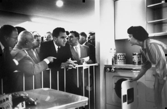 Nixon and Krushchev during the 